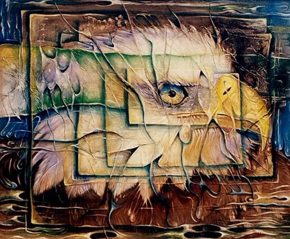 aguia americana pintura